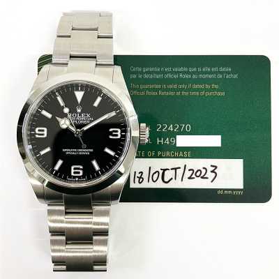 Explorer 40mm Black Dial Domed Bezel Stainless Steel