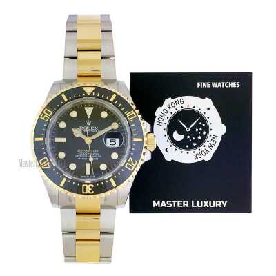 Sea-Dweller 50th Anniversary 43mm Black Dial Black Ceramic Bezel Stainless Steel and Yellow Gold