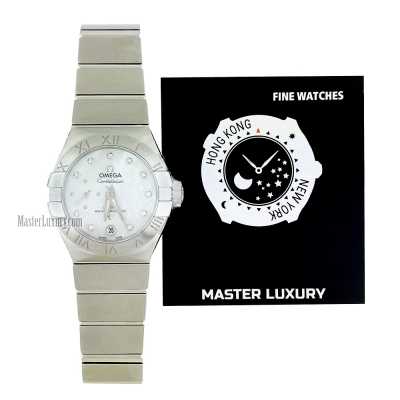 Constellation 27mm White Mother of Pearl Diamond Dial Stainless Steel