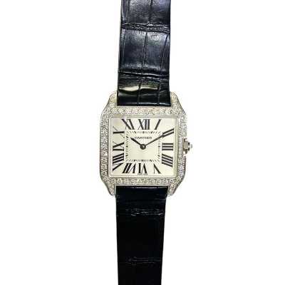 Cartier Santos-Dumont WH100251 White Gold Refined Elegance New