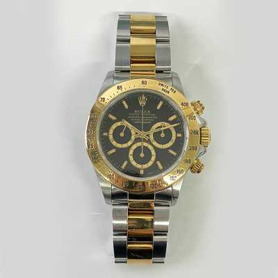 Cosmograph Daytona 40mm Black Dial Oyster Bracelet Stainless Steel and Yellow Gold