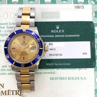 Submariner Date 40mm Champagne Diamond Dial Stainless Steel and Yellow Gold
