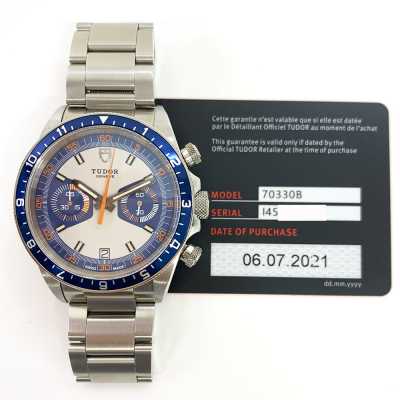 Heritage Chrono 42mm Opaline-Blue Dial Stainless Steel 