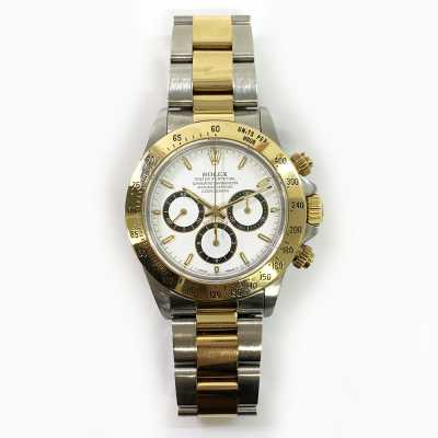 Cosmograph Daytona 40mm White Dial Oyster Bracelet Stainless Steel and Yellow Gold