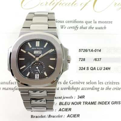 Nautilus 40mm Annual Calendar Moon Phases Stainless Steel Blue Tiffany Dial