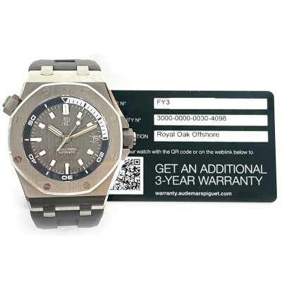 Royal Oak Offshore Diver 42mm Grey Dial Grey Rubber Strap Stainless Steel