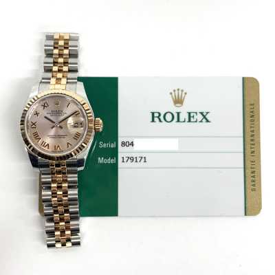 Datejust 26mm Pink Roman Dial Fluted Bezel Jubilee Bracelet Stainless Steel and Rose Gold