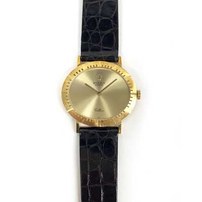 Cellini Vintage 33cm Champagne Dial Leather Strap Yellow Gold