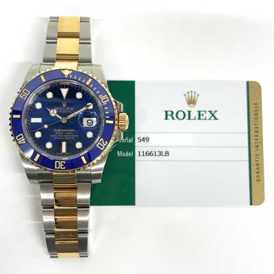 Submariner Date 40mm Blue Dial Blue Ceramic Bezel Stainless Steel and Yellow Gold