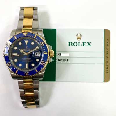 Submariner Date 40mm Blue Dial Blue Ceramic Bezel Stainless Steel and Yellow Gold