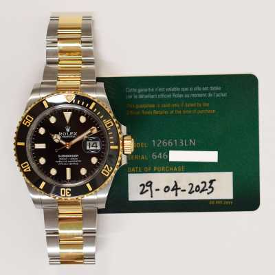 Rolex Submariner 126613LN 41mm Yellow Rolesor black Cerachrom Calibre 3235 preowned
