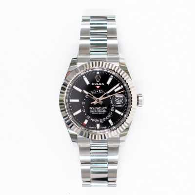 Rolex 326934 Steel White Gold Black Dial Annual Calendar
