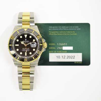 Rolex Sea-Dweller 126603 Steel Gold Two-tone Luxury Excellent Condition