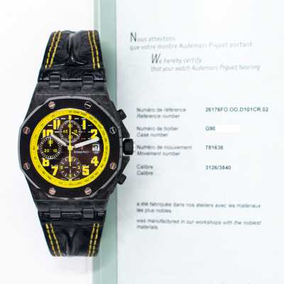 AP Royal Oak Offshore 26176FO Bumblebee Ceramic Enhancement Preowned