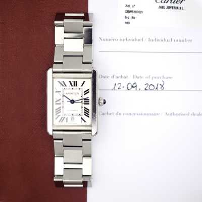 Cartier Tank Solo W5200028 Steel XL Proportions Excellent Condition