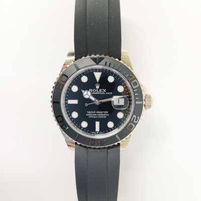 Yacht-Master 42mm White Gold Black Bezel