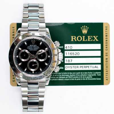 Rolex Daytona 116520 Steel Black Dial Racing Enhancement Preowned