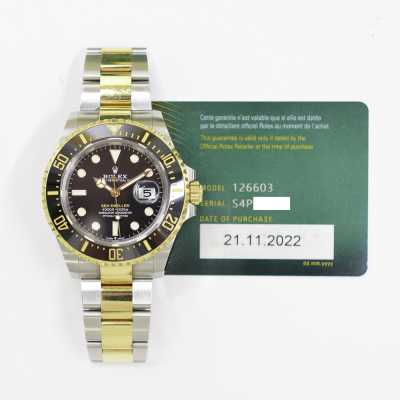 Rolex Sea-Dweller 126603 Steel Gold Two-tone Innovation Excellent Condition