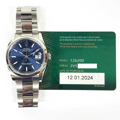 Rolex Datejust 36mm Domed Bezel Steel Ref. 126200