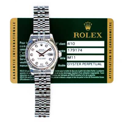 Luxury Rolex Lady Datejust Steel White Gold Diamond Preowned