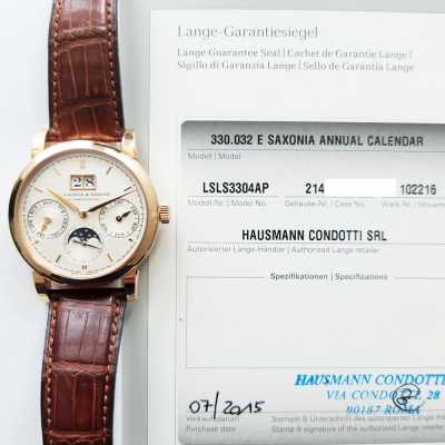 Saxonia Annual Calendar 38.5mm Rose Gold Automatic