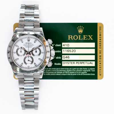 Rolex 116520 Steel White Dial Chronograph