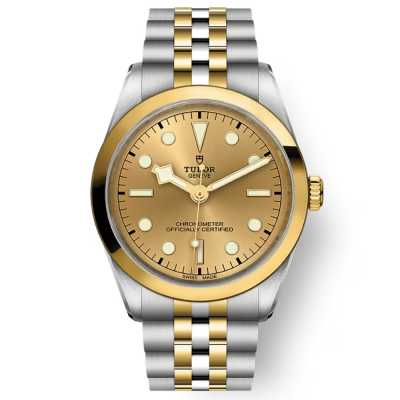 Tudor Black Bay 36mm stainless steel and yellow gold watch with champagne dial new condition