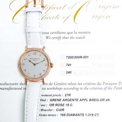 Patek Philippe Calatrava 7200/200R-01 Rose Gold Luxury Watchmaking Excellent Condition