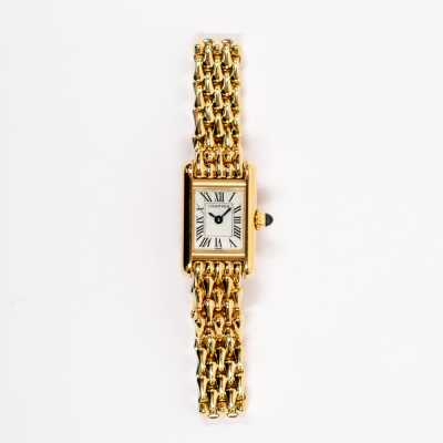 Cartier W15006K3 Tank Louis 24mm yellow gold rectangular watch pre-owned luxury