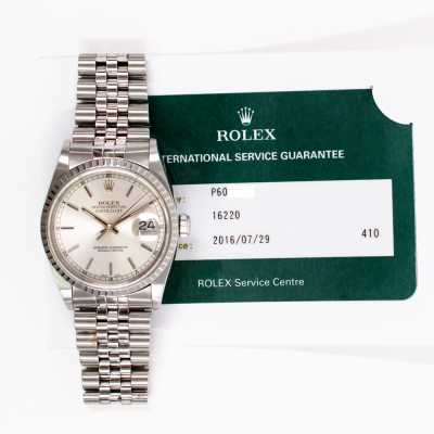 Luxury Rolex Datejust Steel 36mm Silver Jubilee Preowned