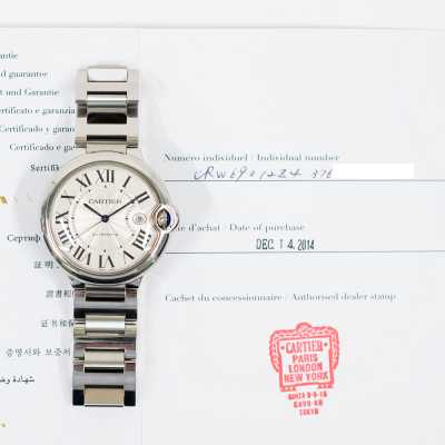 Cartier W69012Z4 Steel Large Automatic Professional Excellence Excellent Condition