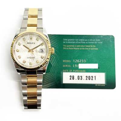 Rolex Datejust 41mm with white dial and Jubilee bracelet