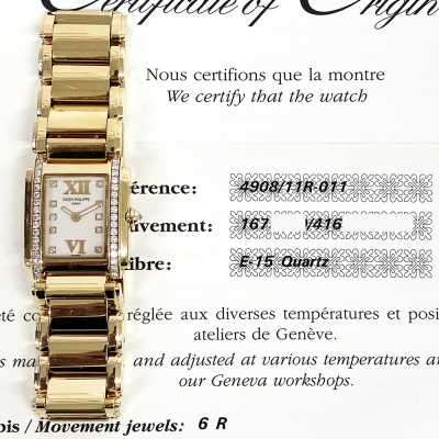 Twenty~4 Rose Gold Diamond Bezel White Diamond Dial 