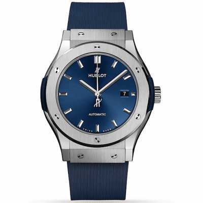 Hublot Classic Fusion 542.NX.7170.RX Titanium Contemporary Blue New Condition