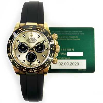 Daytona Yellow Gold with Rubber Strap