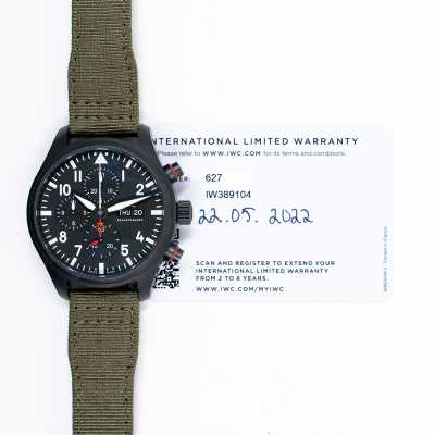 IWC Pilot Chronograph IW389104 Top Gun SFTI Aviation Enhancement Preowned