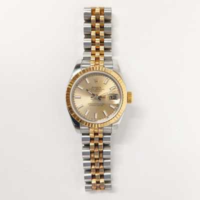 Lady Datejust 26mm Steel and Yellow Gold Fluted Bezel