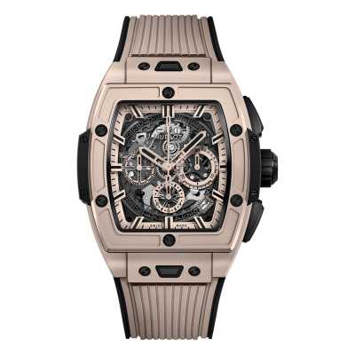 Hublot Spirit of Big Bang 642.CZ.6110.RX 42mm beige ceramic skeleton dial chronograph new