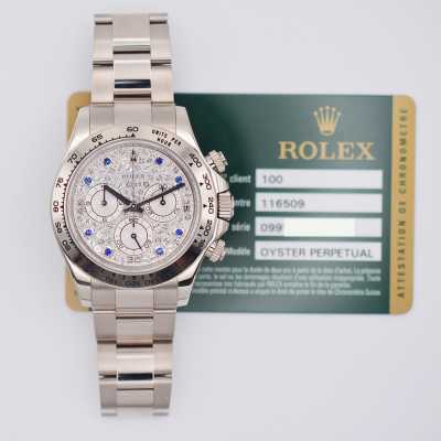 Rolex Daytona 116509 White Gold Racing Heritage Excellent Condition