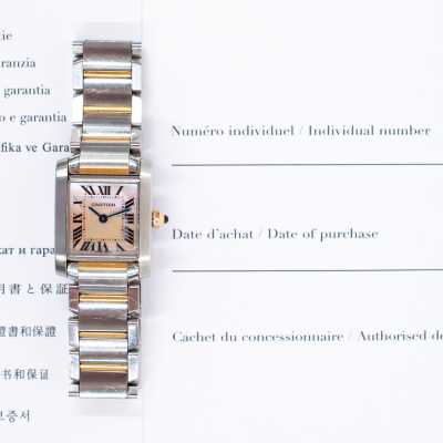 Cartier Tank Francaise W51027Q4 Steel Rose Gold Contemporary Appeal Preowned