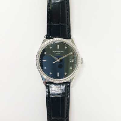 Calatrava 38mm Diamond Bezel White Gold 