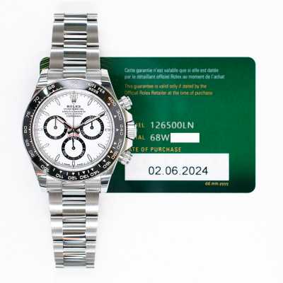 Rolex 126500LN Steel White Dial Ceramic Bezel Chronograph