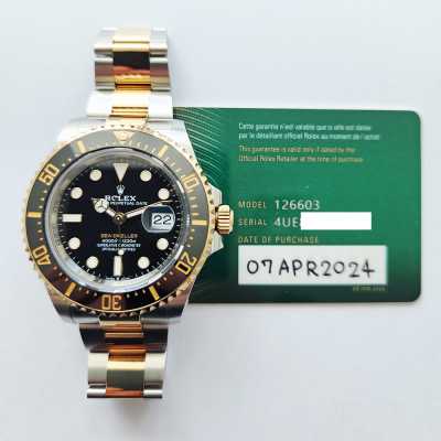 Authentic Rolex Sea-Dweller Two-Tone 50th Anniversary Preowned Watch