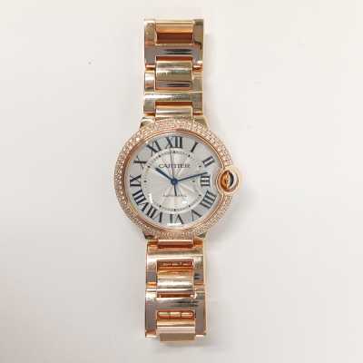 Ballon Bleu de Cartier 36mm Automatic Diamond Bezel Rose Gold 