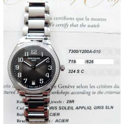 Twenty~4 36mm Grey Sunburst Dial Diamond Bezel Stainless Steel