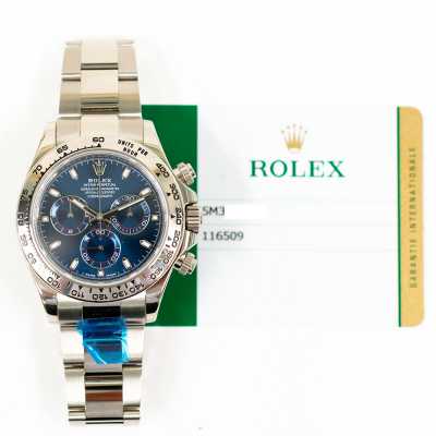 Rolex 116509 White Gold Blue Chronograph Excellence Excellent Condition
