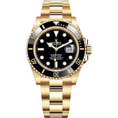 Rolex Submariner Date 41mm Black Bezel Yellow Gold Ref. 126618LN