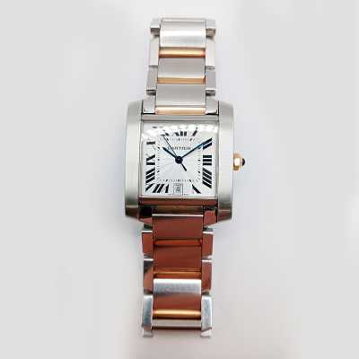 Cartier Tank Française W51005Q4 Steel Gold Classical Sophistication Excellent Condition