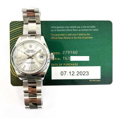 Rolex Datejust 28mm Domed Bezel Steel Ref. 279160