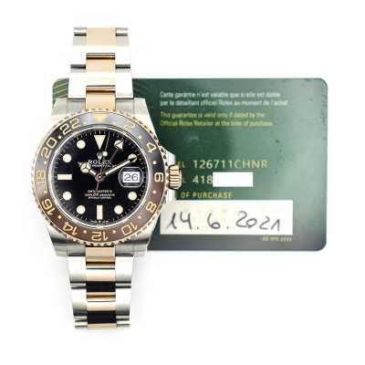 Rolex GMT-Master II 126711CHNR Steel Rose Gold Luxury Aviation Preowned Condition